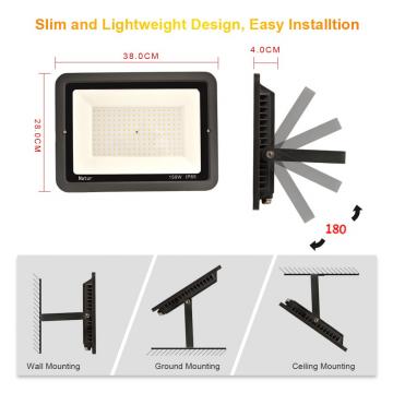 bapro 150W LED Outdoor Floodlight,Led Floodlight Super Bright, Garden Lights Warm White(3000K), IP65 Waterproof Outdoor Flood Light Wall Light Perfect for Garage, Garden， Forecourt[Energy Class A+]…